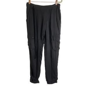 Charlotte Ronson Baggy Cargo Pants Utility Y2K Oversized Baggy Tie Front Size 4
